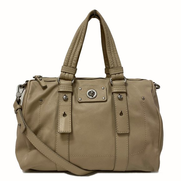 Marc by Marc Jacobs Totally Turnlock Stone Leather Satchels Bag